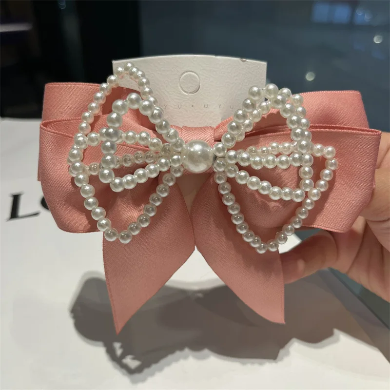 

Bow Pearl Grab Clip Fashion Disc Hair Clip Hair Accessories