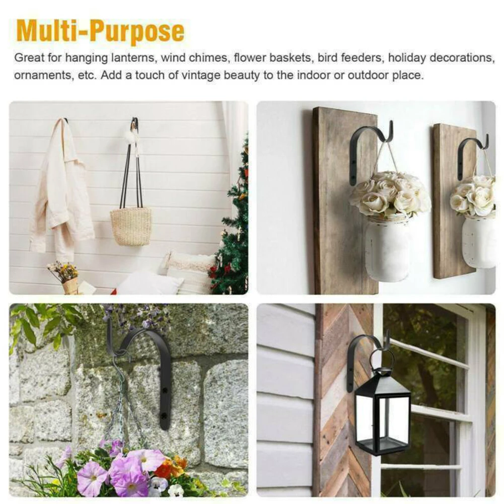 

Accessories Wall Hook Bracket Wall Decor Iron Metal Outdoor 2.79 * 1.57 * 0.35inch 71*40*9mm Brackets Hanging Basket