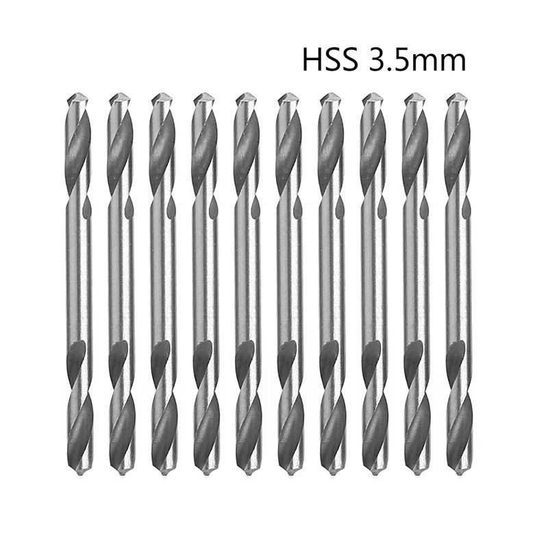 

C7AD 10Pcs 3.5mm HSS Double Ended Spiral Drill Tools Drill Set