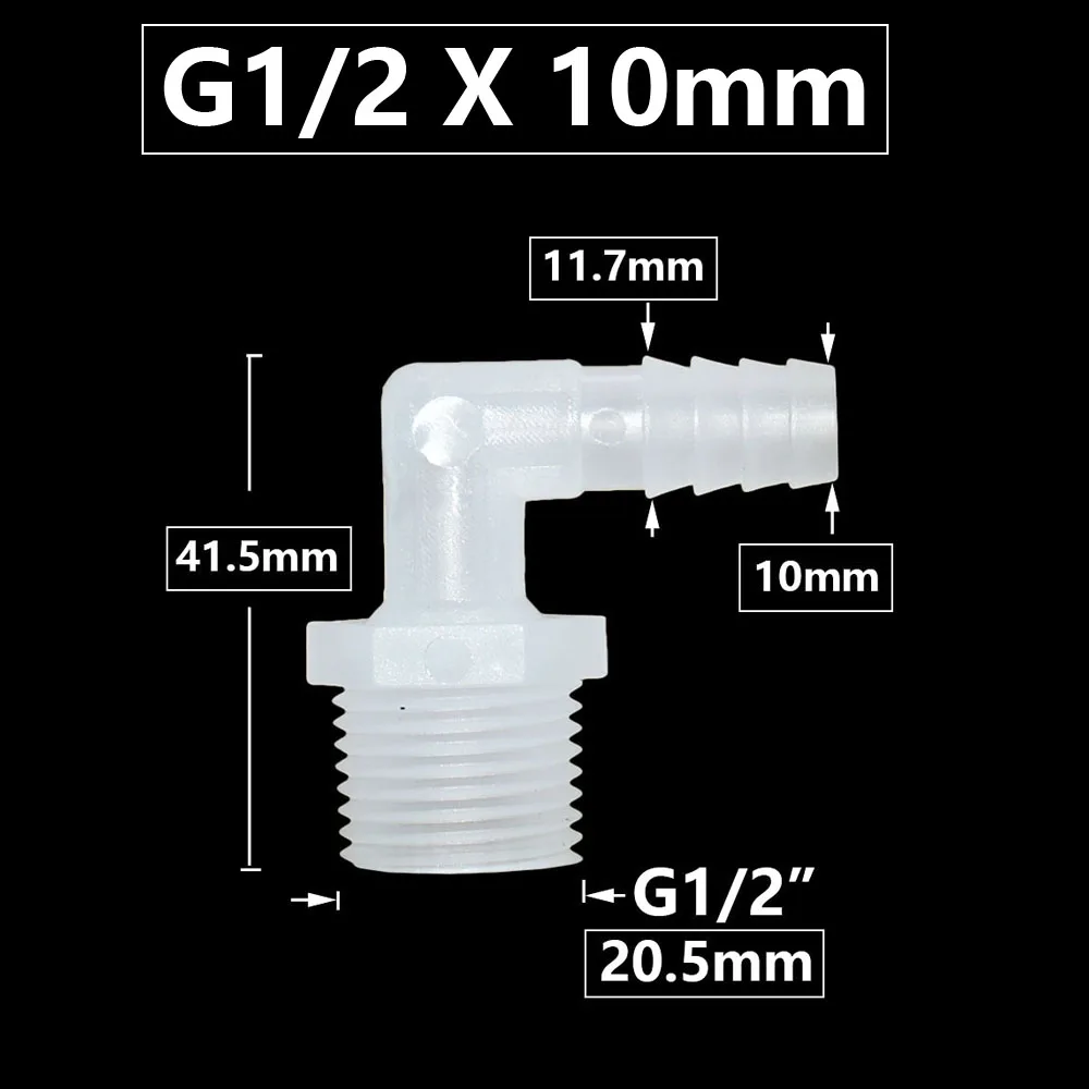 

KWZL Угловой пластиковый соединитель для шланга 1/2", 6/8/10/12/13/14/16/18 мм