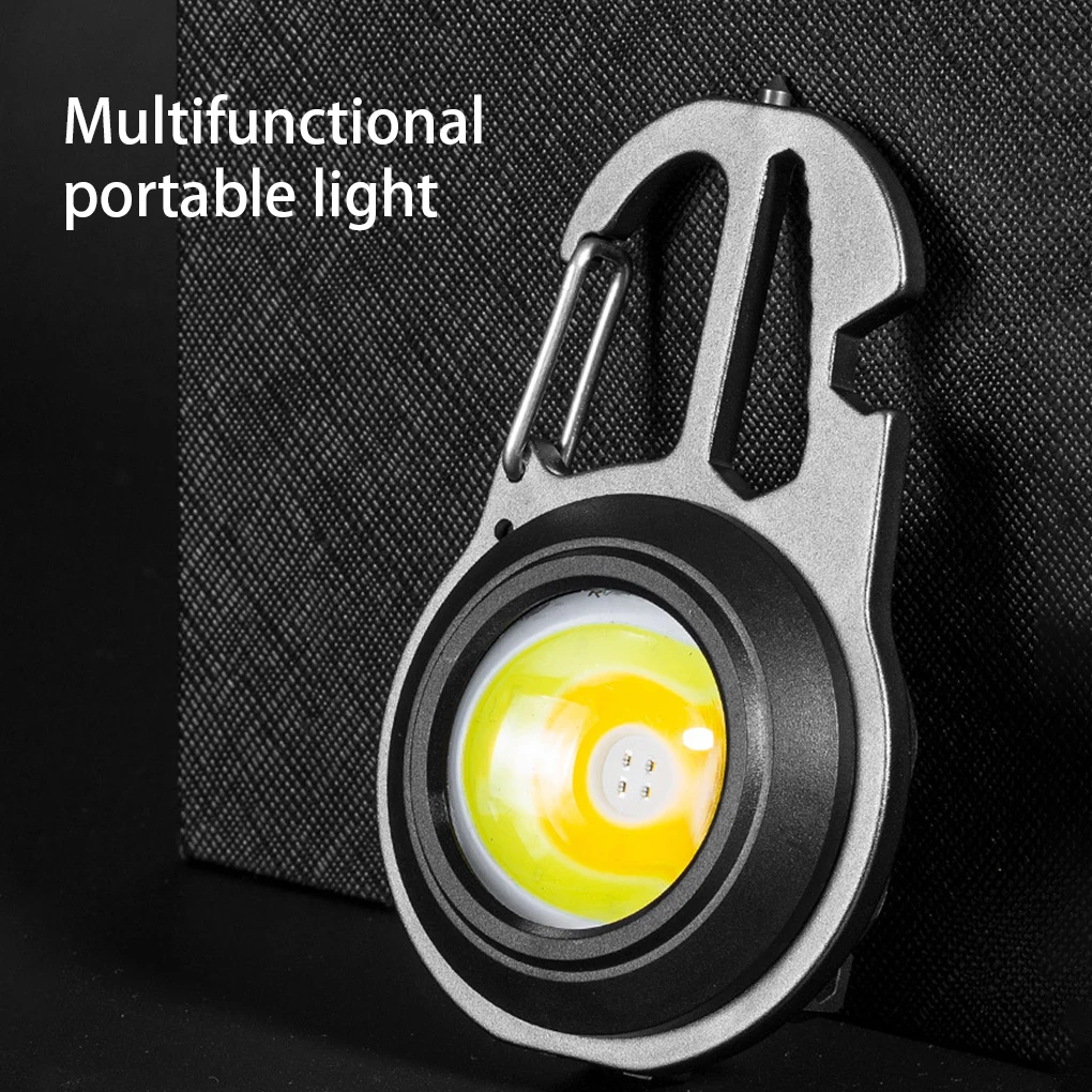 

800LM Portable Flashlight Life Waterproof Keychain Powerful Brightness Rechargeable Work Lamp Multi-purpose Outdoor