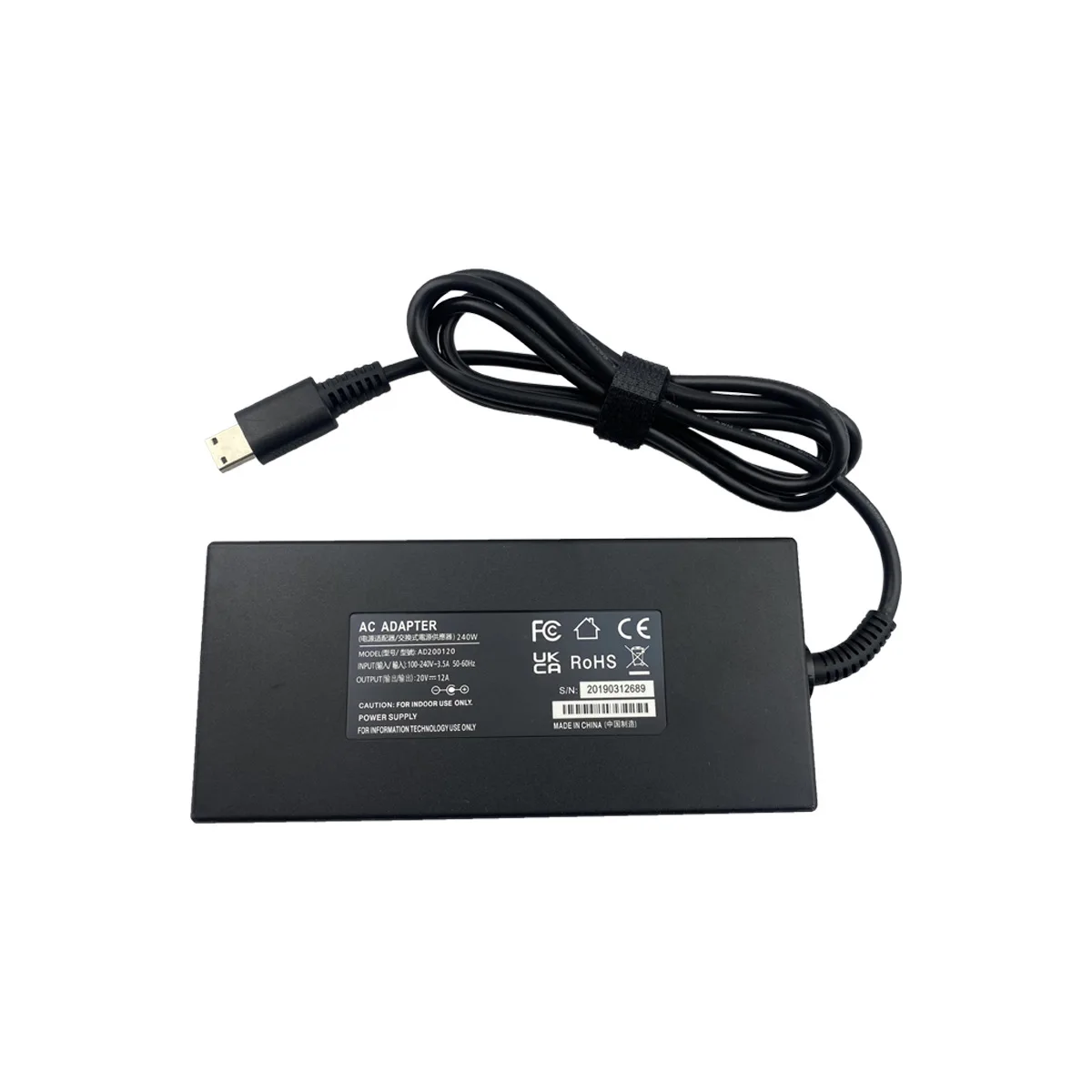 Фото Новый оригинальный адаптер DELTA ADP-240EB D 20V 12A 240W для ноутбуков MSI GP76 GP66 GE76 GE66, блок питания, зарядное устройство №1