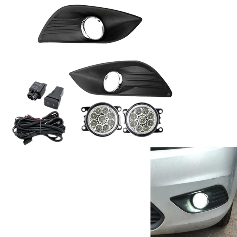 Противотуманные фасветильник хромированная противотуманная фара крышка гриля