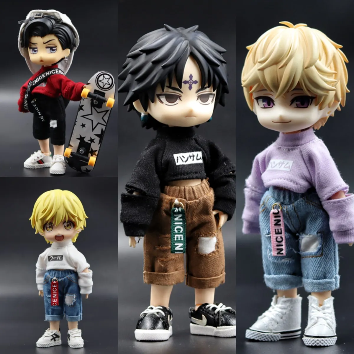 Ob11 одежда для малышей GSC глины человек в Molly BJD YMY body9 рваные Толстовка брюки