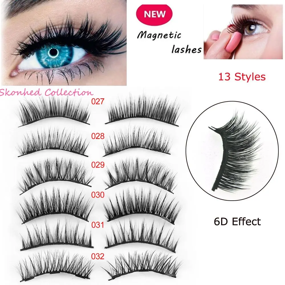 

4 шт., магнитные накладные ресницы, без клея