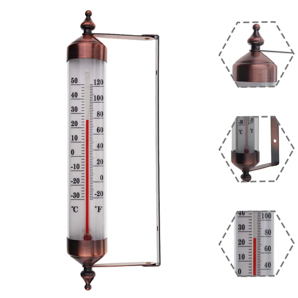 

Outdoor Thermometer Hanging High Accuracy Thermometer For Garden Patio Outside Wall Greenhouse Sun Terrace Measurement Tool