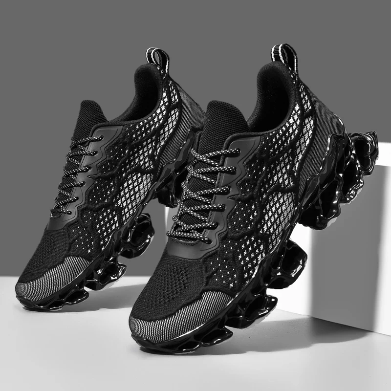 SENTA New Blade Running Shoes For Men Breathable Sneakers Fashion Antiskid Damping Shoes Outdoor Wear-resistant Jogging Shoes