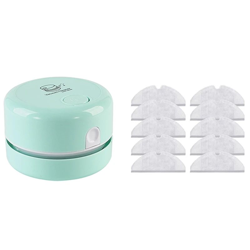 

2 Set Vacuum Cleaner Parts: 1 Pcs Desktop Vacuum Cleaner Mini Table Dust Sweeper & 1 Set Mop Cloths