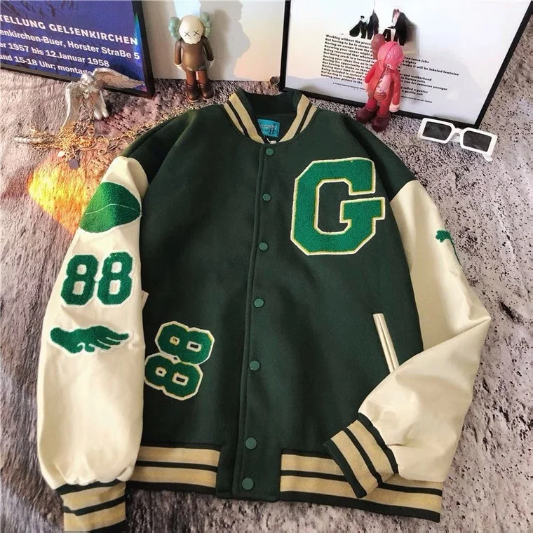 

Vibe Retro Style Baseball Suit, European and American Street Clothes, Fashion Jacket, Men's Oversized Jacket, Fine Style