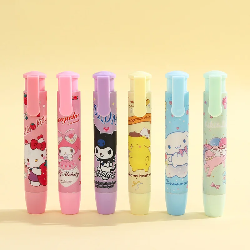 

Sanrio Anime Press Eraser Hello Kitty My Melody Kuromi Color Cute Cartoon Eraser Kindergarten Student Stationery School Gift