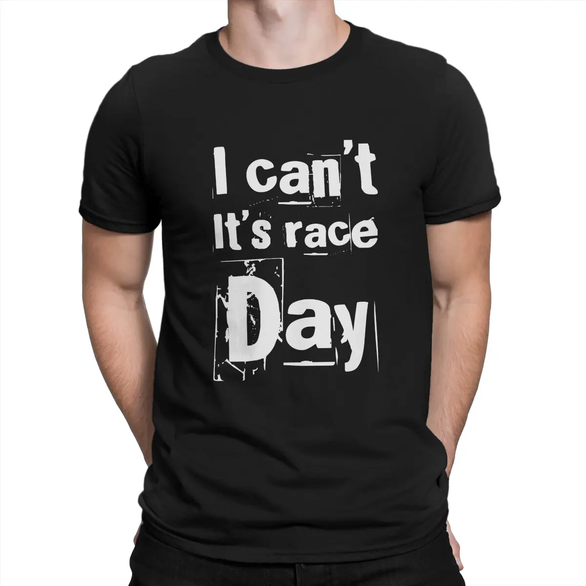 

F1 Formula 1 I Can't It's Race Day Tshirt Graphic Men Tops Vintage Homme Summer Clothes Fibre Harajuku Polyester T Shirt