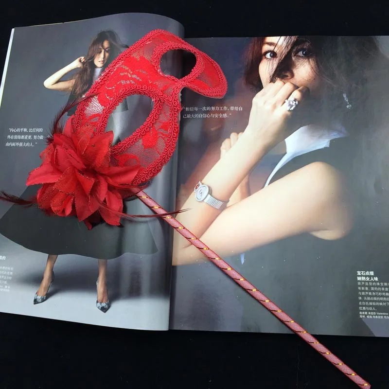 Венеция принцесса Маскарадная маска ручной боковой цветок полупрозрачная лилии