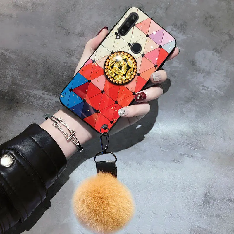 For PSmart2021 case Luxury Glitter Case For Huawei P30Lite P20 P30 P40 Pro Mate20 20X Y6P Y7P Y7A Y9A Y9S Silicone Marble Cover