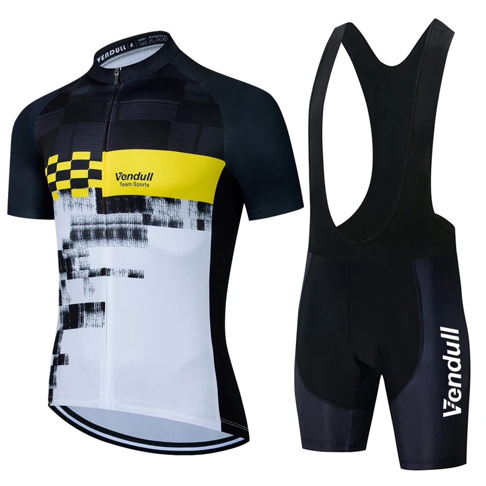 Мужской комплект велосипедного трикотажа 2024 дышащий полиэстер с короткими