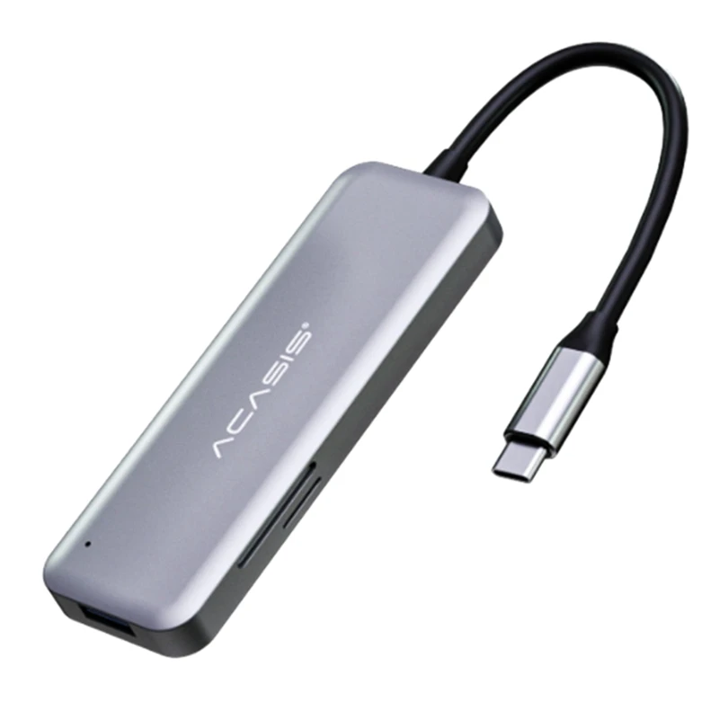 

5 In 1 Type C HUB Extender Docking Station USB Type-C PD USB3.0 TF SD Card Reader Slot HDMI Suitable For PC Laptop