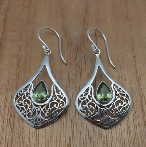 Серебряные серьги-капельки NovoPublic