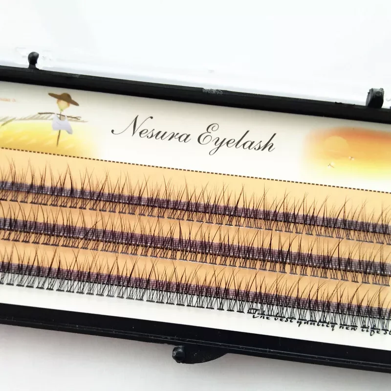 

The latest Korean pop fishtail type Fashion dovetail fly eyelash Two long middle short plant grafting false eyelashes wholesale