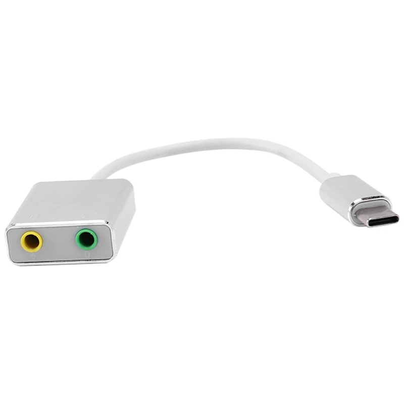 

Connector Type C Cable Sound Card Splitter External Adapter Headphone Usb Sound Card External Adapter With 3.5Mm Female