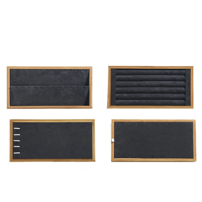 

4 шт., деревянные поддоны для ювелирных изделий