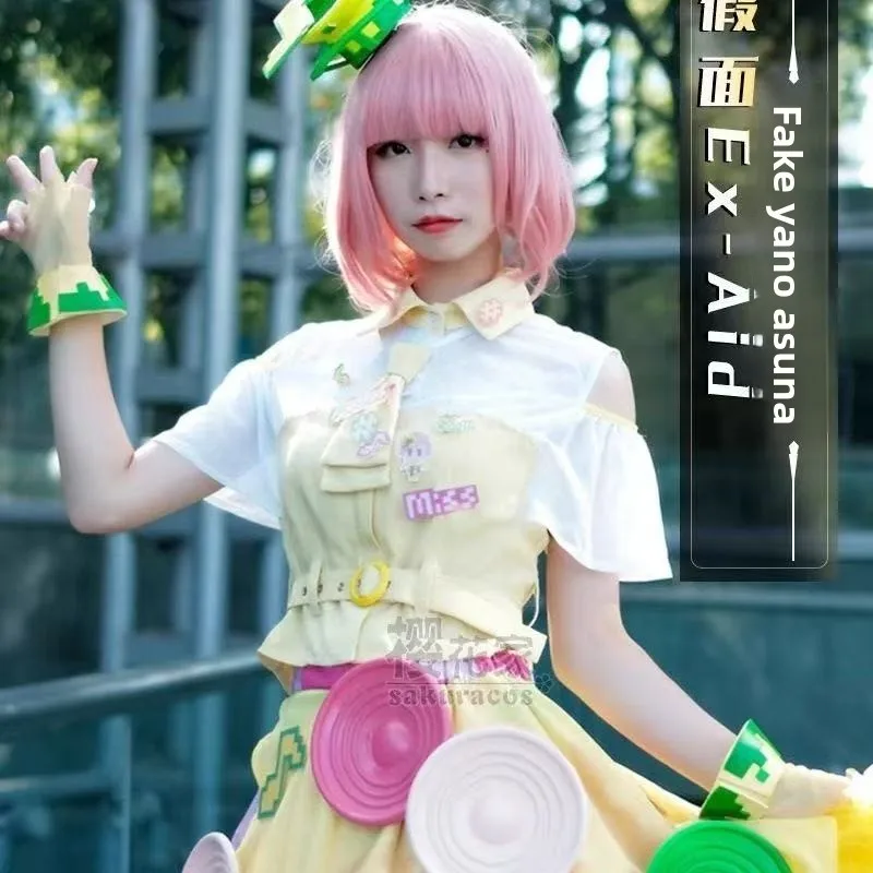 Фото Новый костюм Kamen Rider Cos ExAid Poppy Fake No Tomorrow That, юбка для косплея с аксессуарами №1
