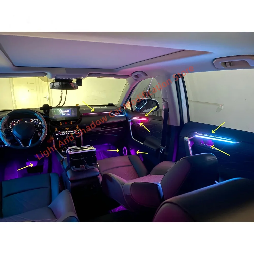 Светодиодный атмосферный светильник для Toyota RAV4/ Wildlander 2020-2023 обновленная