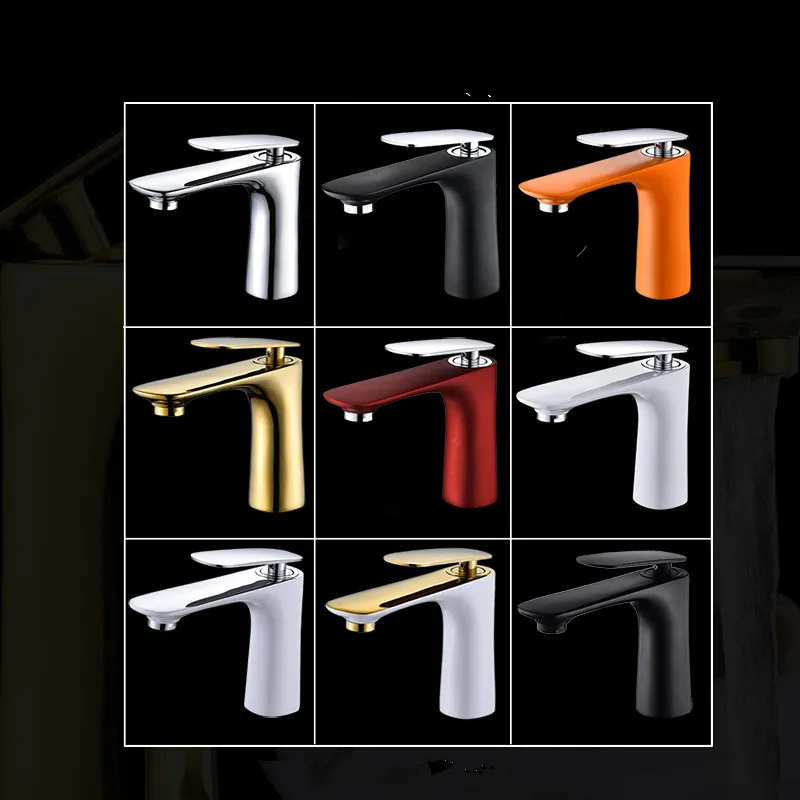 Basin Faucets Hot&ampCold Sink Mixer Bathroom Tap Brass Gold/Chrome/White/Red/Black Faucet Crane | Обустройство дома