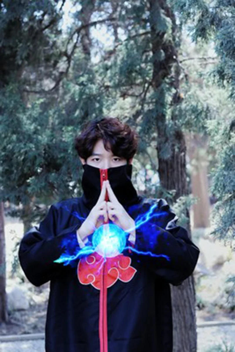 Костюм Аниме Uchiha Tobi Obito накидка для косплея Акацуки на день рождения аксессуары