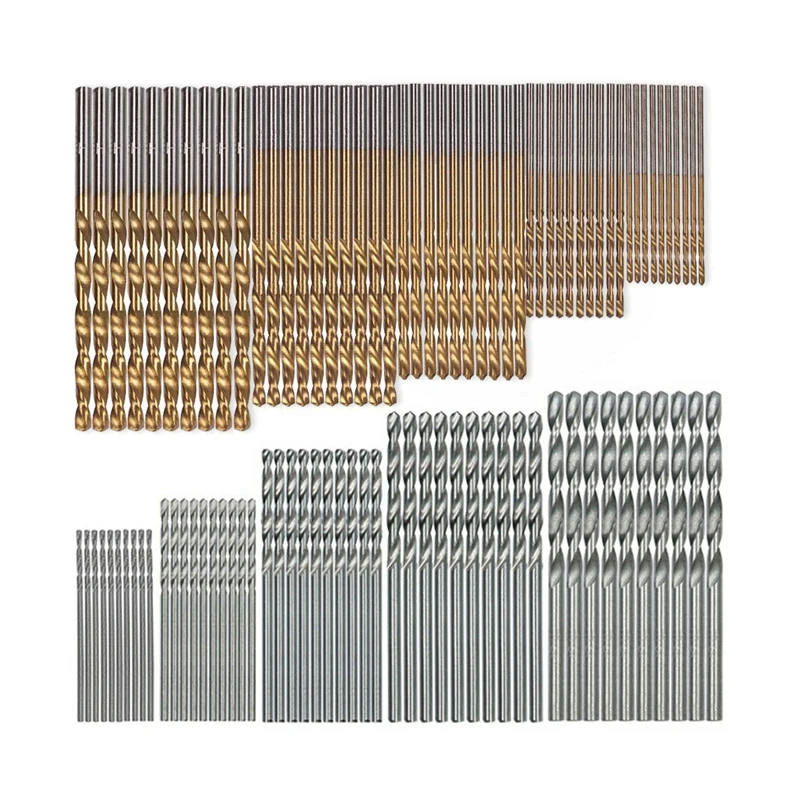 50 шт. сверла из быстрорежущей стали с титановым покрытием 1/1 5/2/2 5/3 мм |