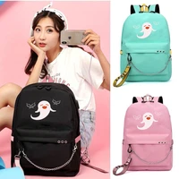genshin impact print kids backpacks japanese cute style large capacity school bag chain girly style for middle school student