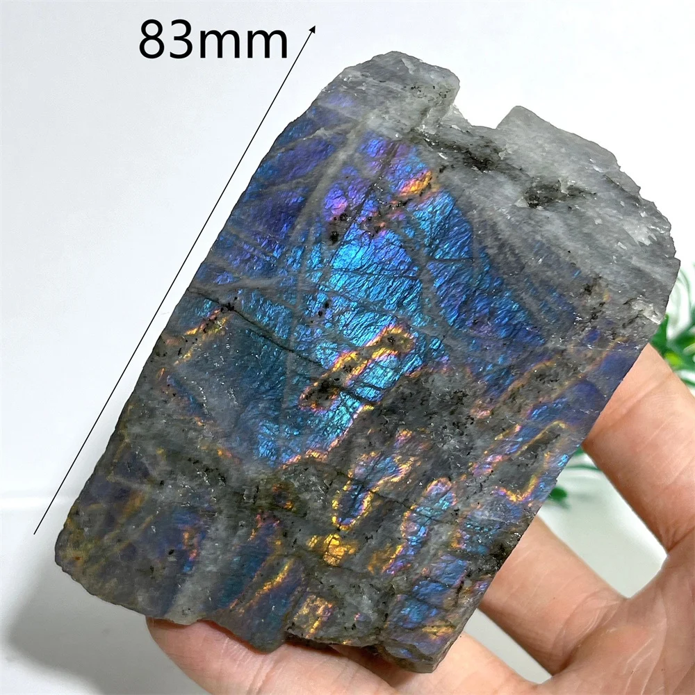 Кристальный натуральный лабрадорит образец драгоценный камень фиолетовый