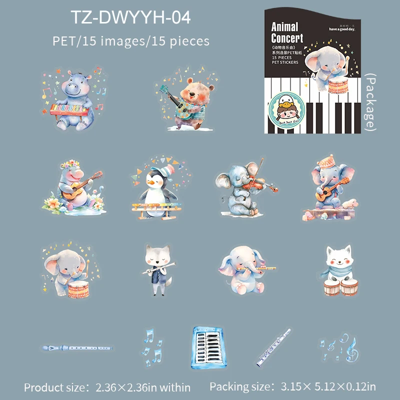 

Набор наклеек "Животные-концерты"