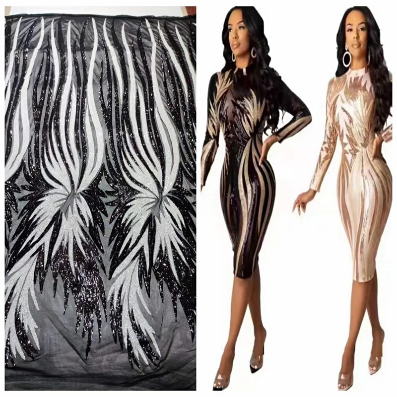 

Африканская кружевная ткань с блестками, 2022, Высококачественная кружевная ткань, 5 ярдов для свадебного платья, шитье в нигерийском французском тюле, YY61206