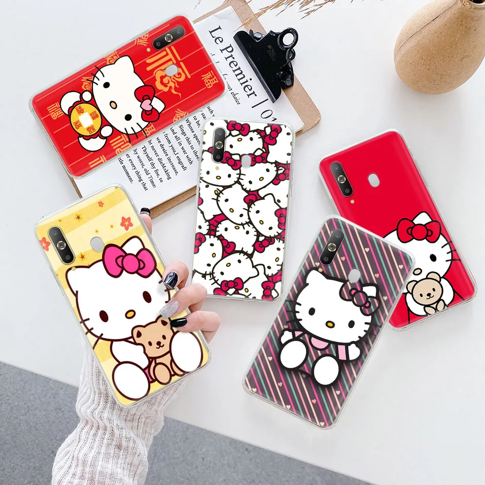 

Hello Kitty Soft Transparent Case for Motorola Moto E5 Play GO E6 E6S E6I E7 E7I Power E20 E30 E40 G6 Plus Protective Case