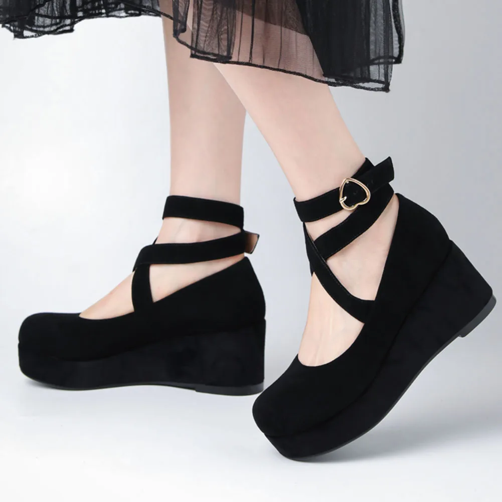 

Женские туфли-лодочки на танкетке KarinLuna, удобные туфли-лодочки на платформе, Туфли Мэри Джейн, весна-лето 2022