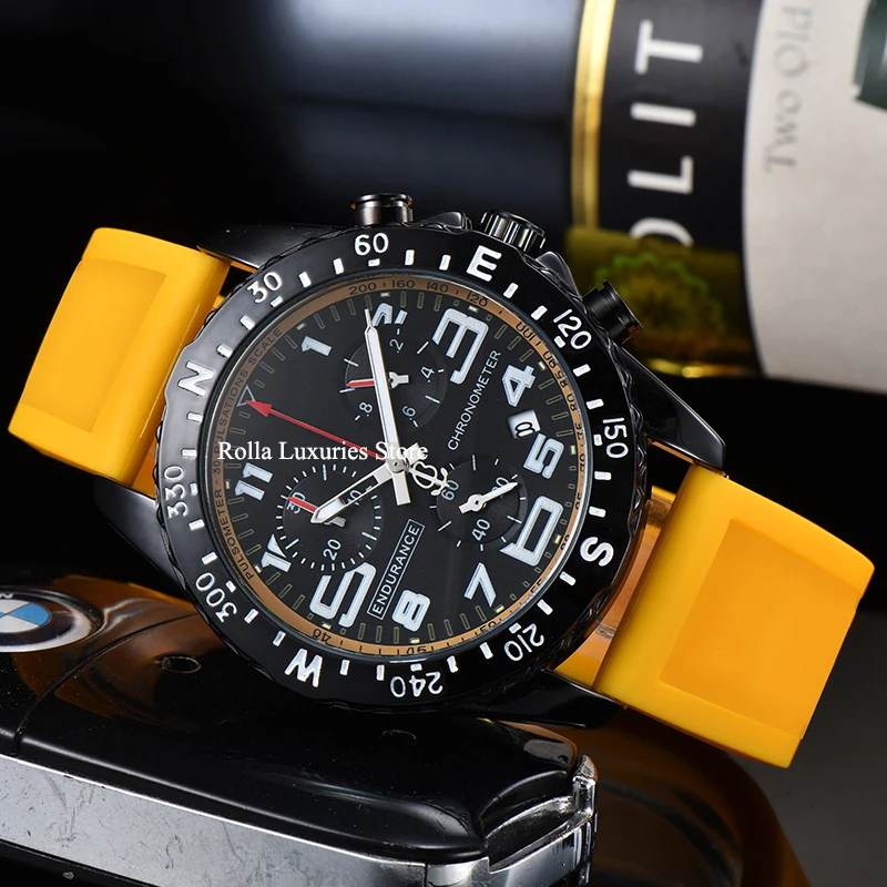 

Часы наручные для мужчин и женщин, роскошные спортивные многофункциональные брендовые кварцевые с календарем, с шестью контактами, с силик...