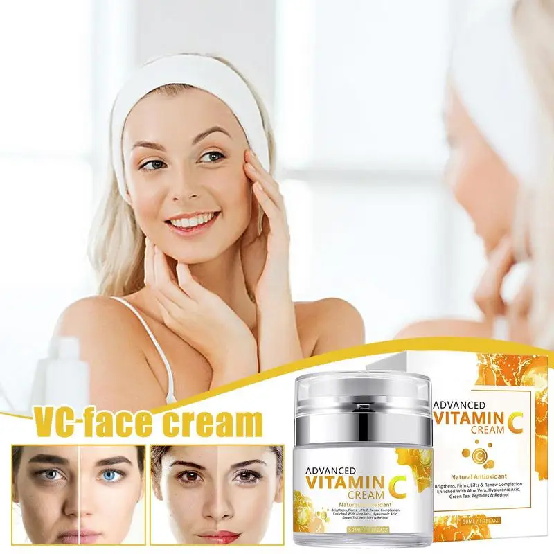 

Vitamin C Face Cream Skin Brightening And Moisturizing Cream Not Sticky Skin Hydrating Cream For Combination Dry& Sensitive Skin