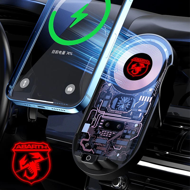 

Creative transparent Punk car phone stand For For abarth 695 595 500 competizione 124 Spider PUNTO