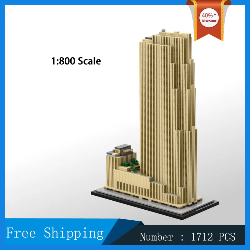MOCBUILDING 30 Rockefeller Plaza конструктор 1:800