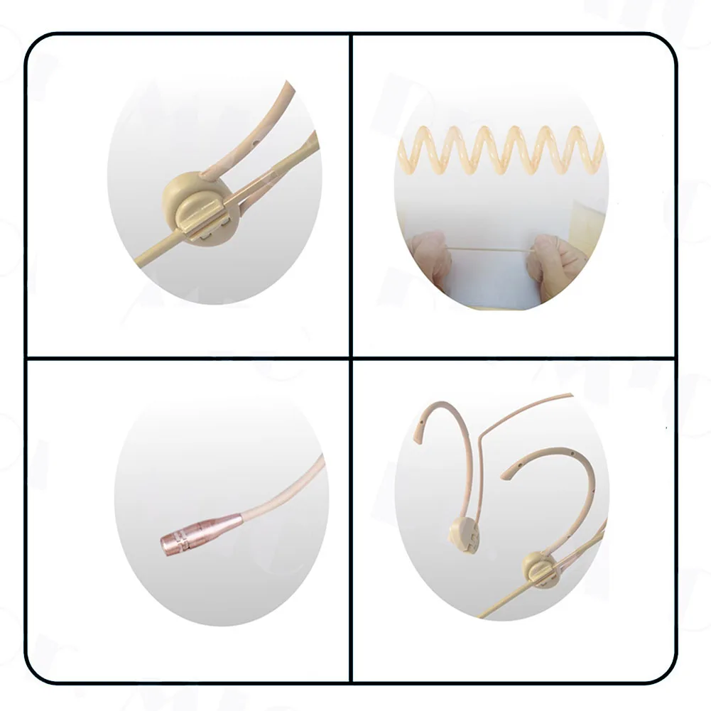 

Practical Microphone Mic Headworn 1KΩ ±30% Beige Earhook Headse Mic Headworn Microphone For Sennheiser Wireless Beige
