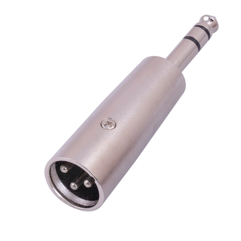 

F3MA 6.35mm Male Plugs to 3Pin Male Plug Stereo-Microphone Converter Connector