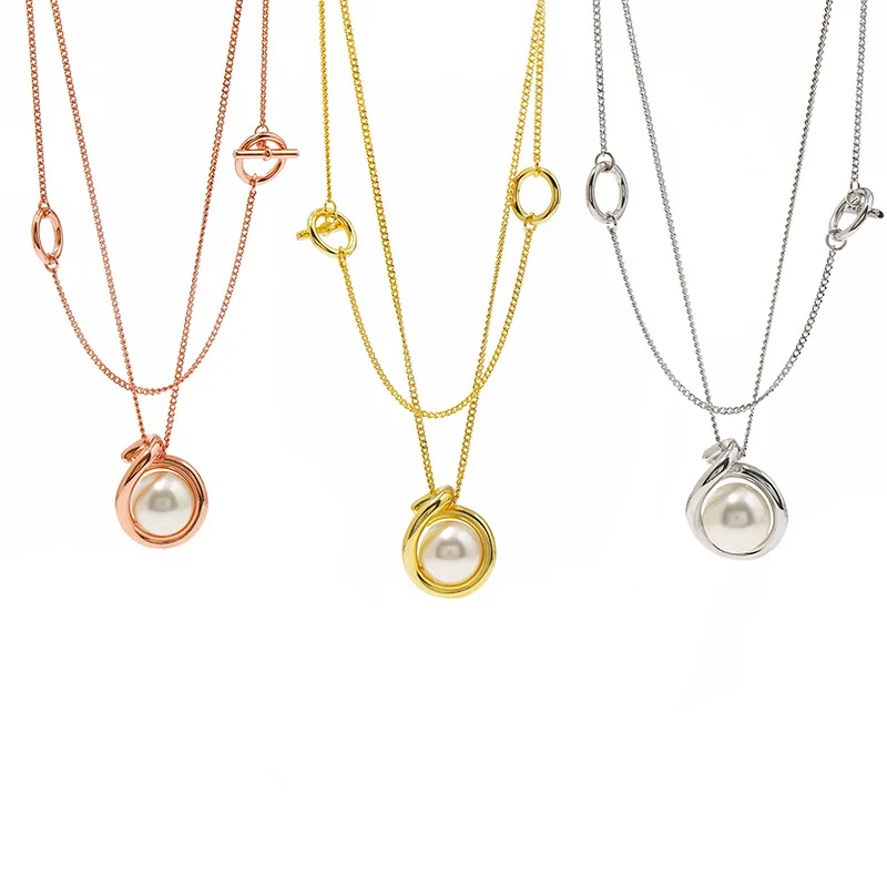 

Модное ожерелье с кулоном, красивое ювелирное изделие, индивидуальный классический стиль, простая жемчужная форма, подарок для влюбленных ...