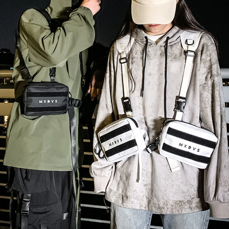 

Unisex Chest Rig Bag Streetwear Tactical Vest Hip-hop Chest Bags Fashion Tactics Waist Pack Woman Functional Square Bag