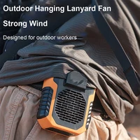 6000ma portable waist fan usb air conditioning rechargeable hanging neck fan outdoor sports cooling waist clip on fan
