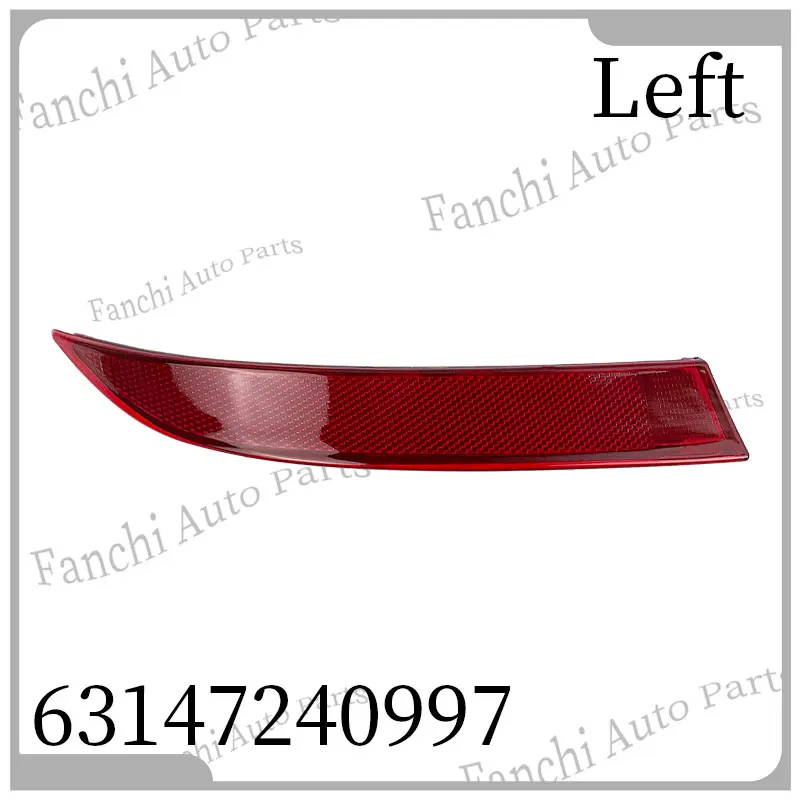 Фото Для BMW X5 E70 35dX 35iX 50iX 2010-2013: задний бампер, отражатель, красный светоотражающий элемент, предупреждающая полоса, 63147240997, 63147240998, высокое качество №2