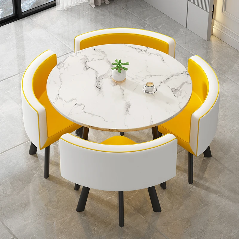 

Dining Table Furniture Chairs Minimalist Modern Set 4 Chairs Japanese 4 Design Sillas Luxury Living Room Living Room Furniture