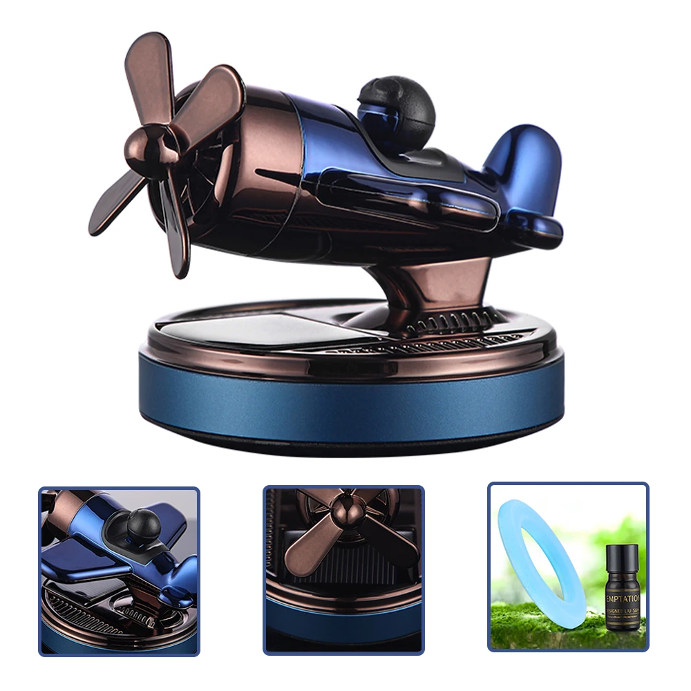 Car Air Freshener Solar Energy Airplane Model Air-Freshener Ornament  Auto Accessories Interior Perfume Diffuser