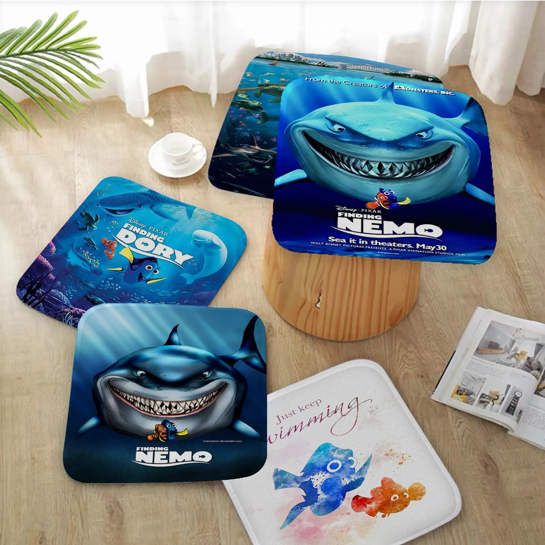 

Disney Finding Nemo Four Seasons Stool Pad Patio Home Kitchen Office Chair Seat Cushion Pads Sofa Seat 40x40cm Seat Mat