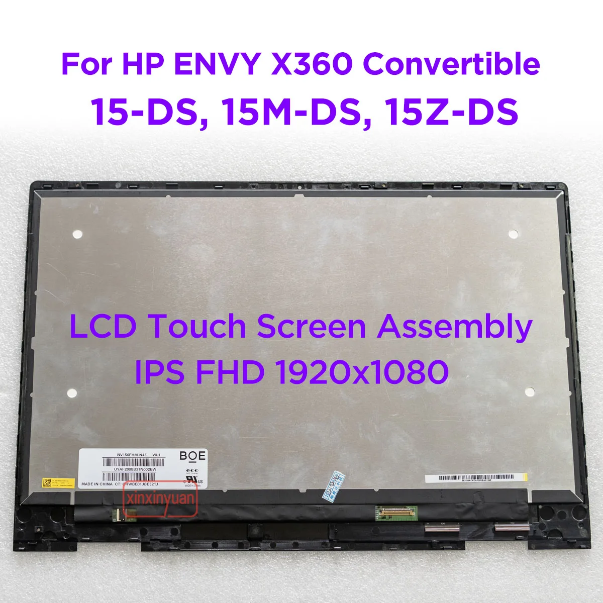 15.6 LCD кодирующий преобразователь сенсорного экрана в сборе для HP ENVY X360 15-DS 15Z-DS000