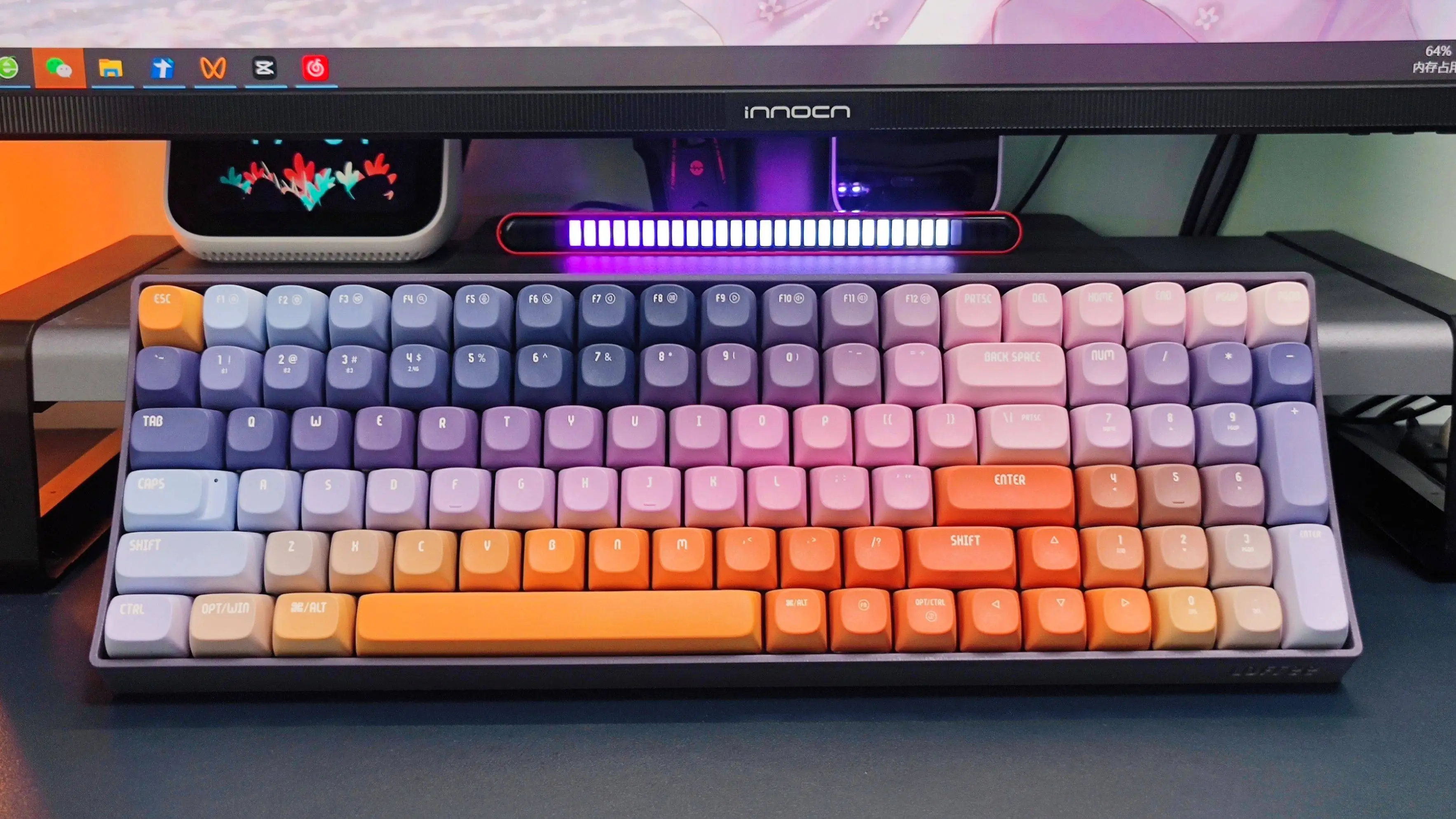 

Lofree First Touch Galaxy Bluetooth Keyboard Xiao Qiao Artist 100 Keys 3 Mode Red Switches Wireless Mechanical Keyboard