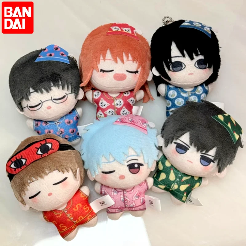 Фото Оригинальная серия Bandai Gintama Chibi Kyun Chara: Слепая коробка-сюрприз, брелоки Gintama, украшения, подарки, игрушки из серии «Пижамная вечеринка» №1